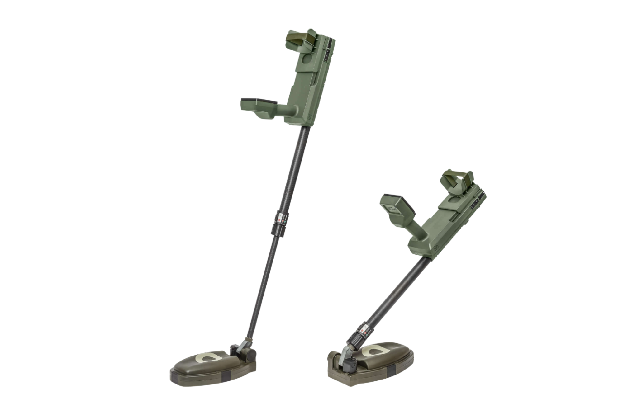 Two minehound detectors in different positions.
