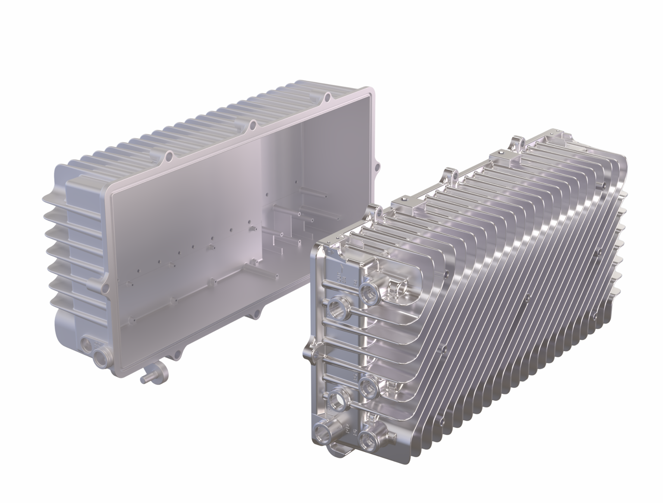 A die cast aluminium enclosure for a heater.