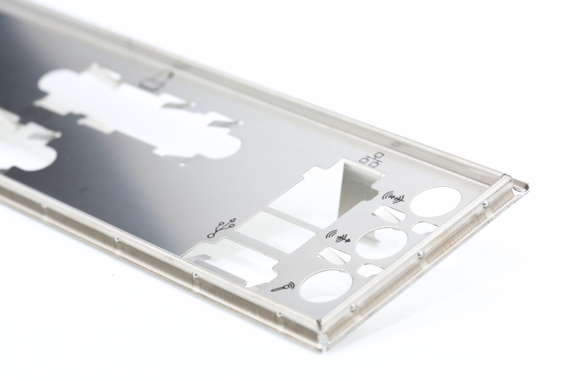 A metal component in a technical manufacturing process.