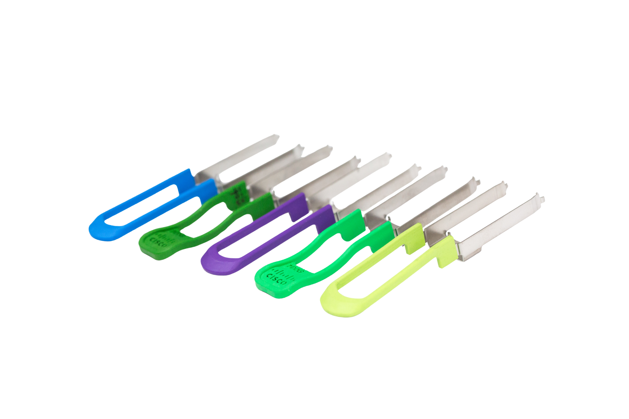 Multi-coloured pulltabs.